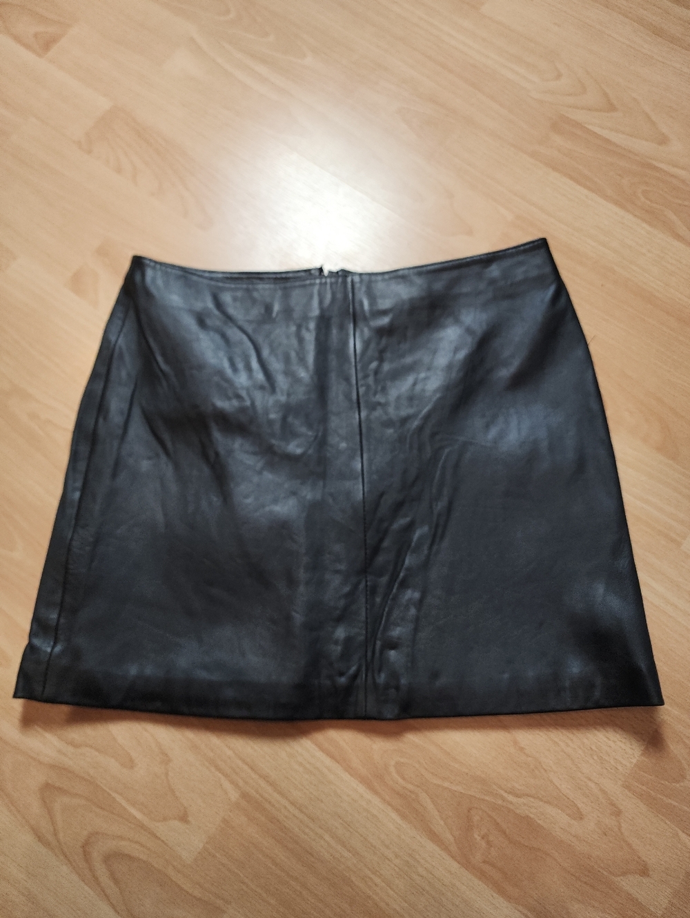 Old Navy Genuine Leather Black Mini Skirt Vintage Women's Size 10